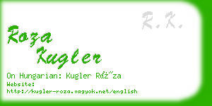 roza kugler business card